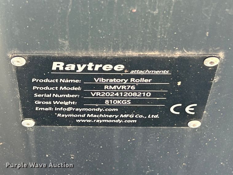 image for item FC5162 Raytree RMVR76 skid steer vibratory roller