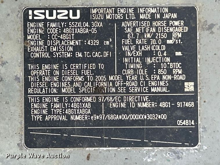 image for item FC5183 2008 Hitachi ZX135US excavator