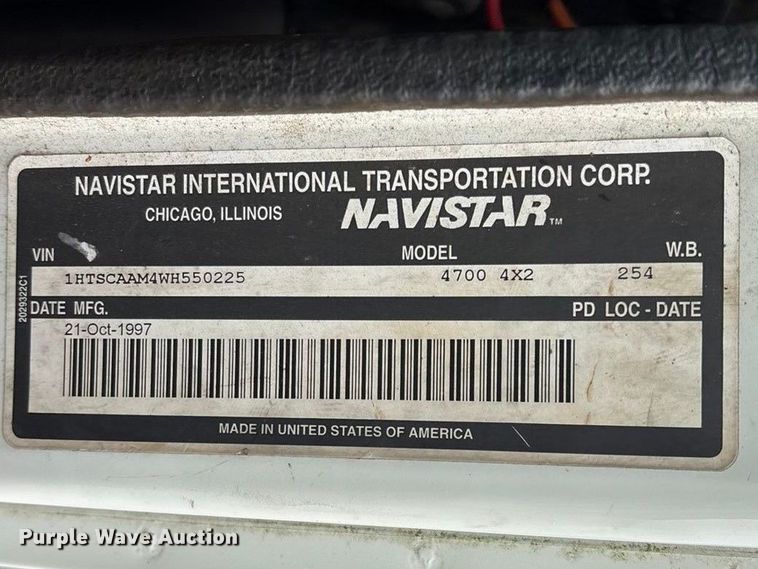 image for item FG0138 1998 International 4700 digger derrick truck