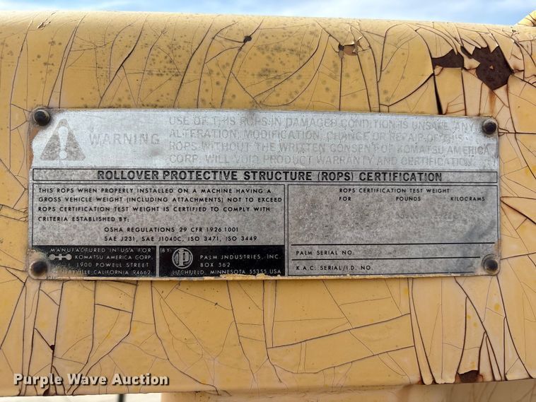 image for item FG2730 1988 Komatsu WA450-1L wheel loader