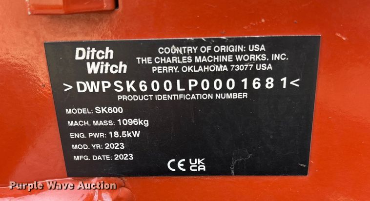 image for item FI1647 2023 Ditch Witch SK600 compact utility loader