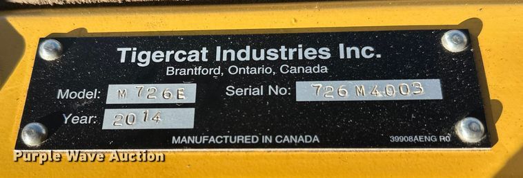 image for item FK1605 2014 Tigercat M726E feller buncher