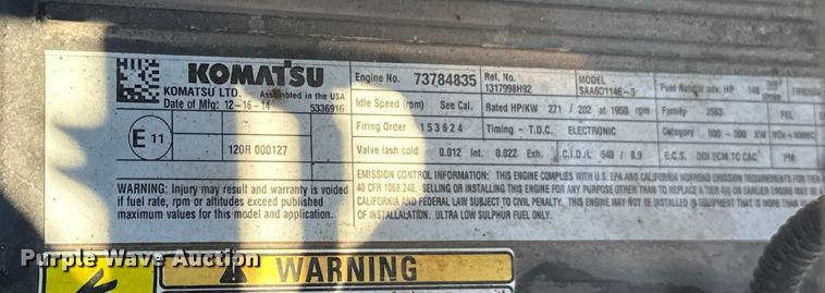 image for item FK1606 2014 Komatsu PC390LC-10 excavator