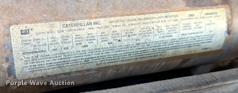 image for item FK1607 2003 Peterbilt 379 semi truck