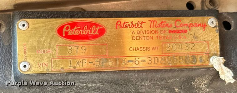 image for item FK1607 2003 Peterbilt 379 semi truck