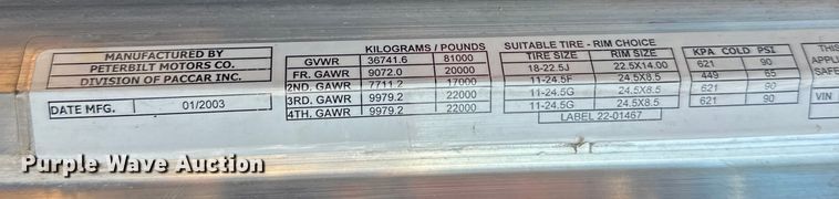 image for item FK1607 2003 Peterbilt 379 semi truck