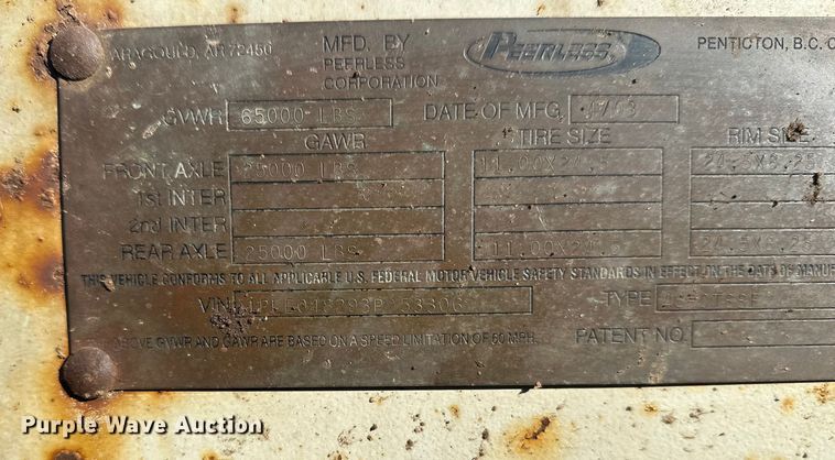 image for item FK1630 2003 Peerless Peerless live bottom trailer