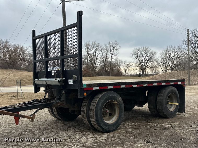 image for item FK1767 1997 Shop built flatbed pup trailer