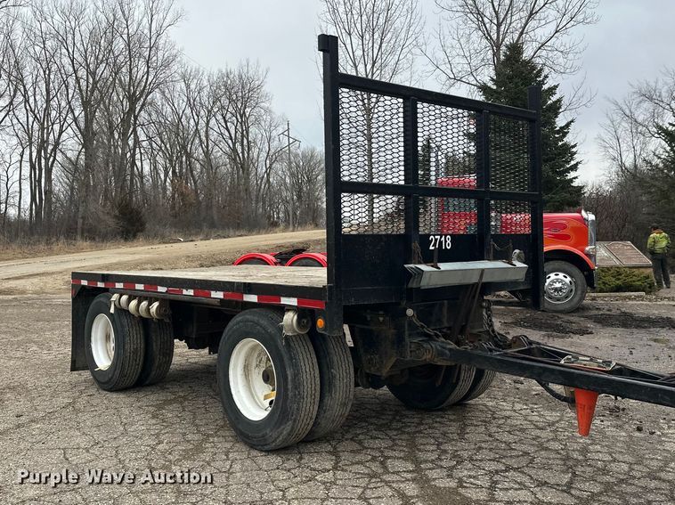 image for item FK1767 1997 Shop built flatbed pup trailer