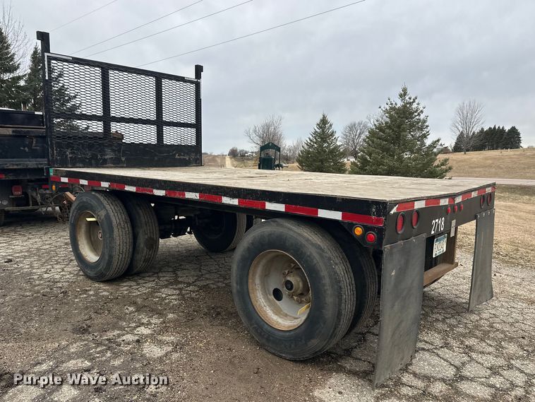 image for item FK1767 1997 Shop built flatbed pup trailer