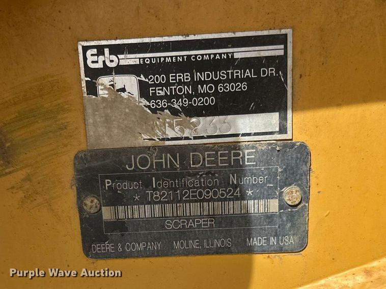 image for item FK1776 2009 John Deere 2112E scraper