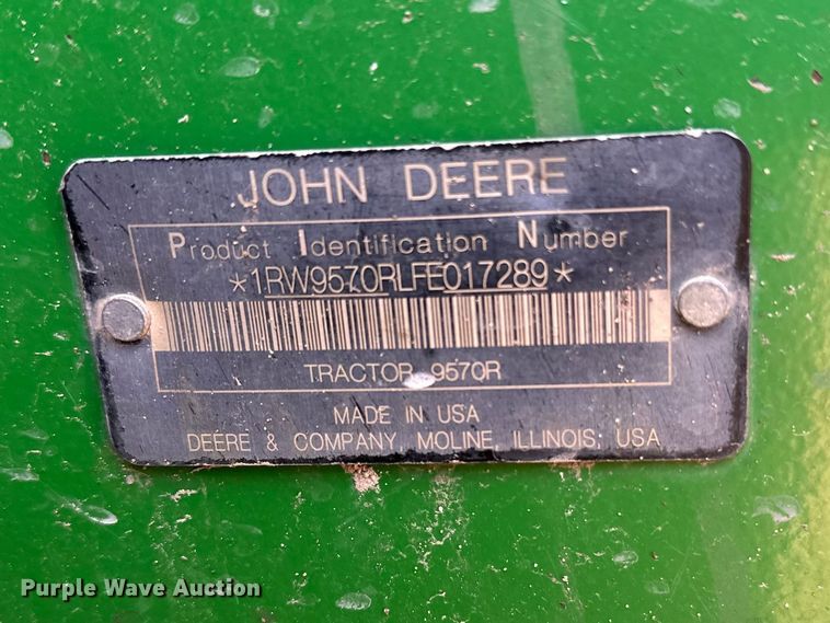 image for item FK1777 2015 John Deere 9570R Scraper Special 4WD tractor