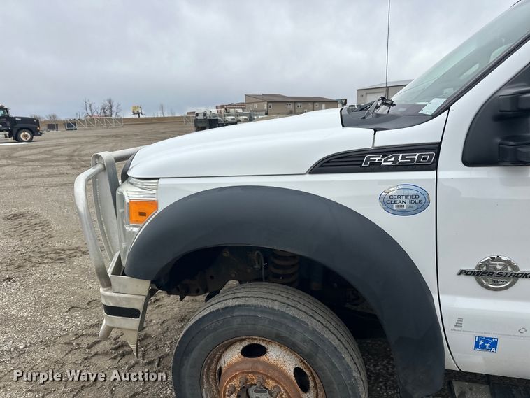 image for item FK1780 2014 Ford F450 Super Duty Crew Cab flatbed truck