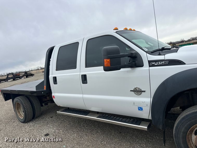 image for item FK1780 2014 Ford F450 Super Duty Crew Cab flatbed truck