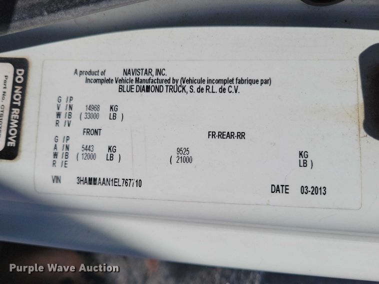 image for item NK9873 2014 International DuraStar 4300 dump flatbed truck