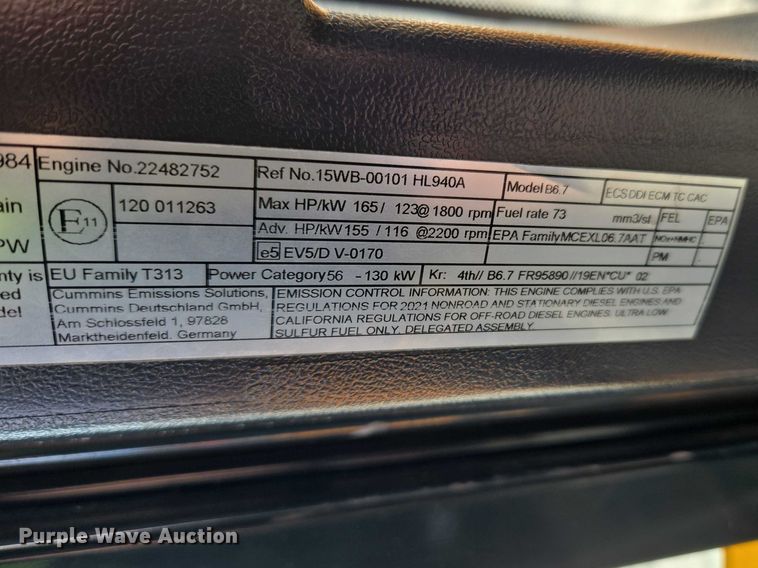 image for item YA1847 Hyundai HL940A TM high lift wheel loader