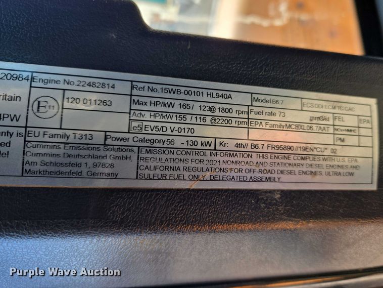 image for item YA1849 2021 Hyundai HL940A XT high lift wheel loader