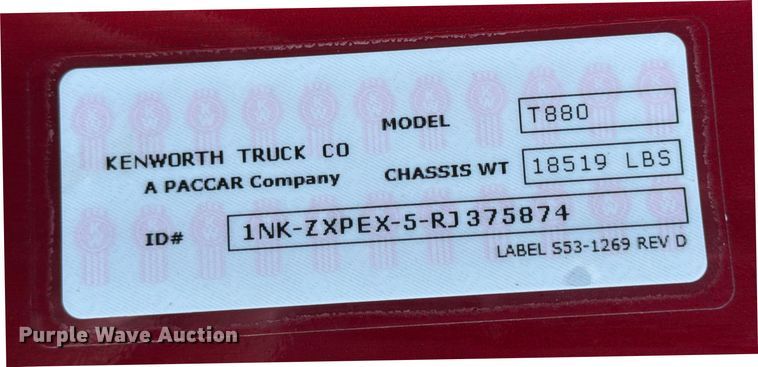 image for item YA2149 2024 Kenworth T880 dump truck