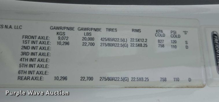 image for item YA2190 2020 Freightliner 114SD crane truck