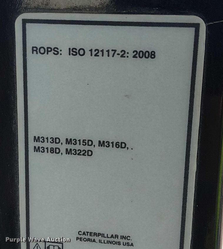 image for item YA2465 2015 Caterpillar M322D wheeled excavator