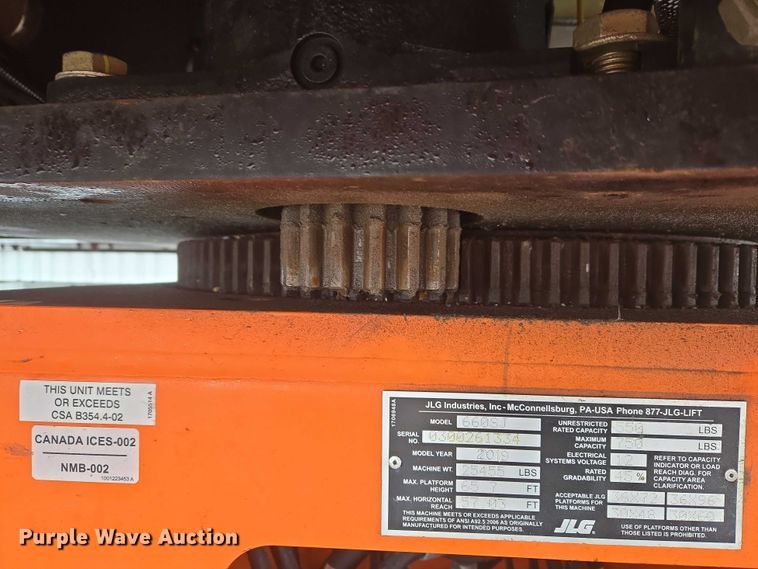 image for item YA2640 2019 JLG 660SJ boom lift