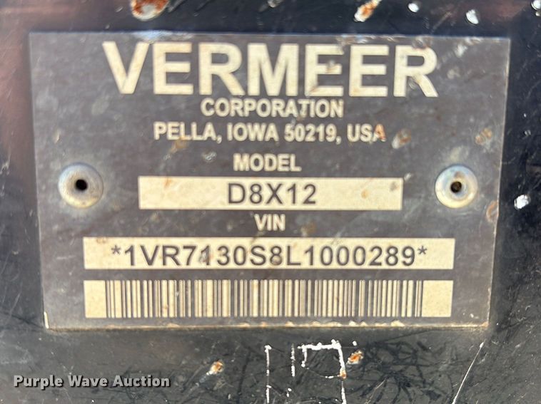 image for item YA2689 Vermeer D8x12 Navigator directional boring unit