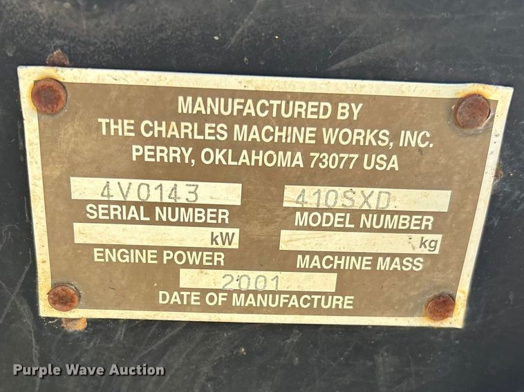 image for item YA2697 2001 Ditch Witch 410SX trencher