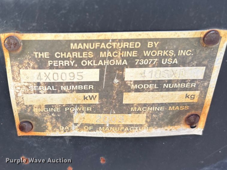 image for item YA2698 2003 Ditch Witch 410SX trencher