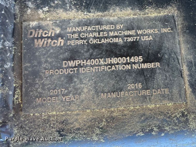 image for item YA2707 2017 Ditch Witch 410SX trencher