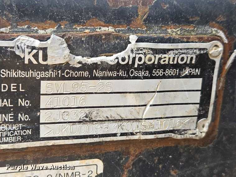 image for item YA2745 2018 Kubota SVL95-2S tracked skid steer loader