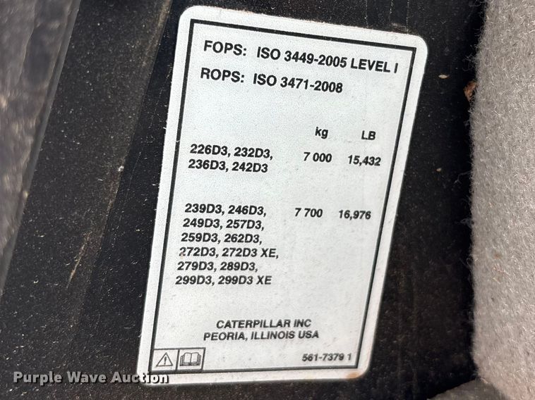 image for item YA2880 2023 Caterpillar 299D3 XE tracked skid steer loader