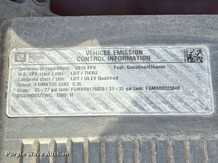 image for item DR0992 2015 Chevrolet Tahoe SUV