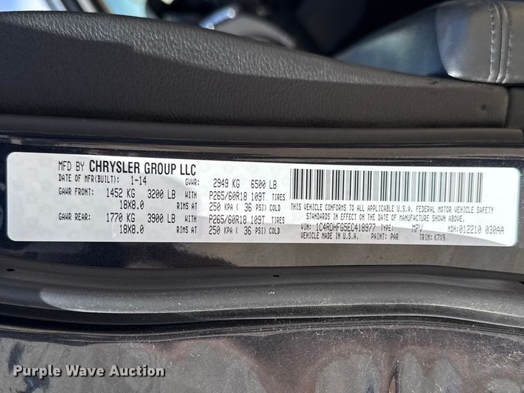 image for item DR0993 2014 Dodge Durango SSV SUV