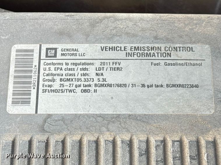 image for item DR0997 2011 Chevrolet Tahoe Police SUV