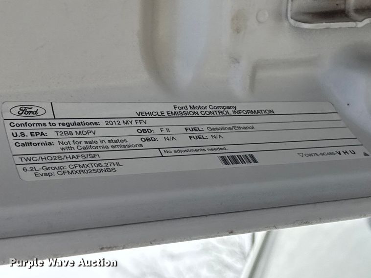 image for item DR0999 2012 Ford F250 Super Duty pickup truck