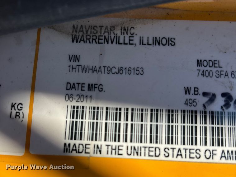 image for item DT0094 2012 International WorkStar dump truck