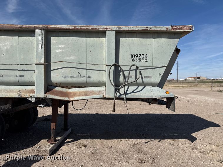 image for item DZ5275 1992 Montone end dump trailer