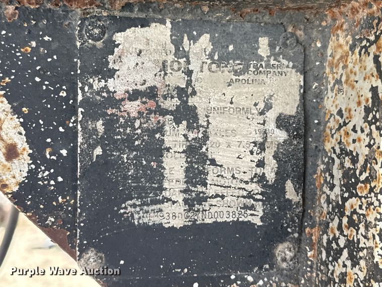 image for item DZ5275 1992 Montone end dump trailer