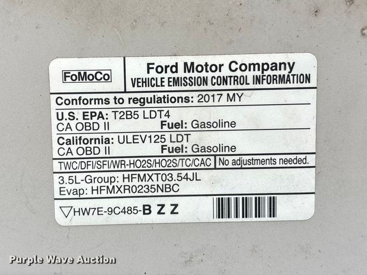 image for item EA4519 2017 Ford F150 Raptor Crew Cab pickup truck