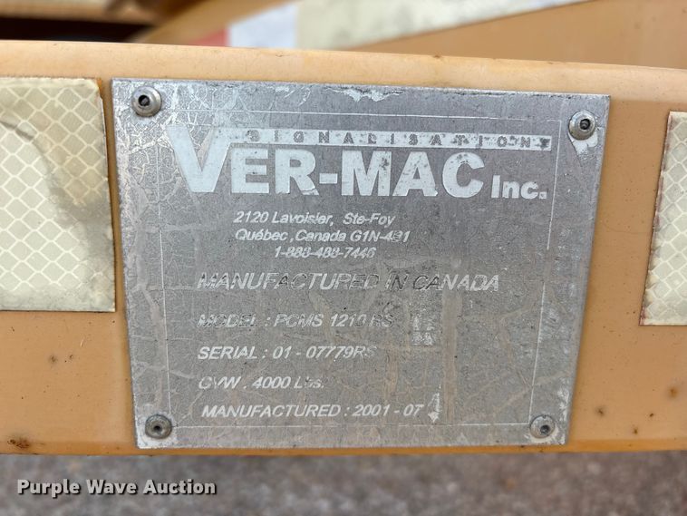 image for item EA4534 (2) Vermac PCMS 1210RS message board trailers
