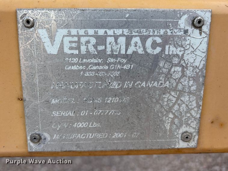 image for item EA4534 (2) Vermac PCMS 1210RS message board trailers