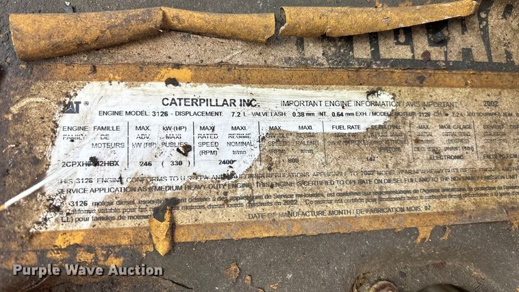 image for item EA4544 2003 Sterling Acterra dump truck