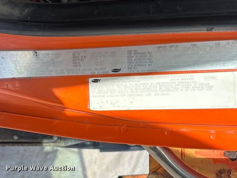 image for item EA4544 2003 Sterling Acterra dump truck