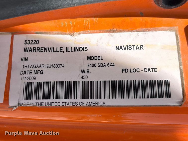 image for item EA4549 2009 International WorkStar dump truck