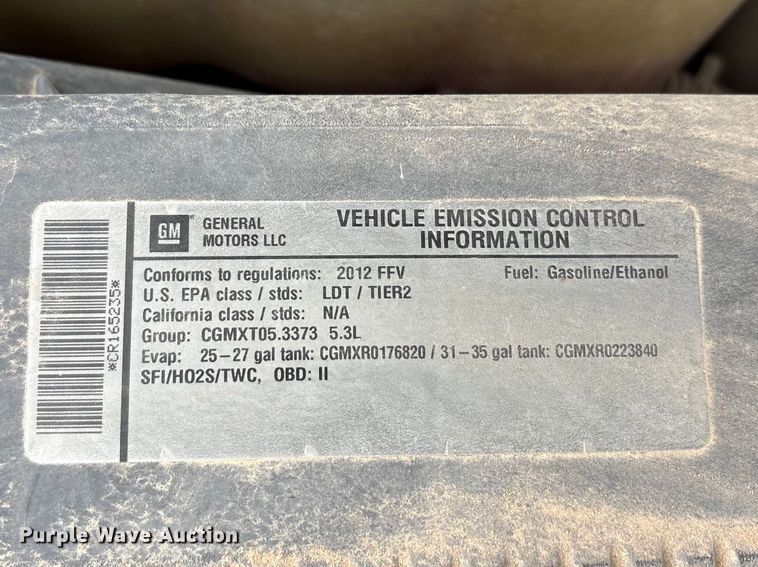 image for item EA7951 2012 Chevrolet Tahoe Police Interceptor SUV 