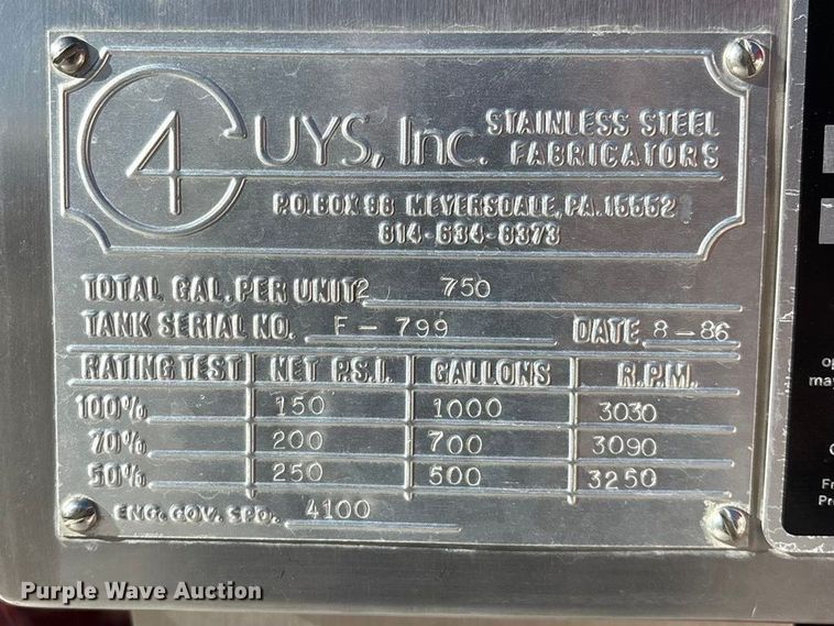 image for item ED2462 1969 GMC 6500 V-Eight pumper fire truck