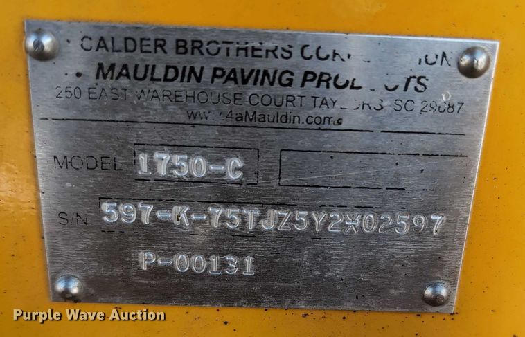 image for item EG2731 2011 Mauldin 1750C paver