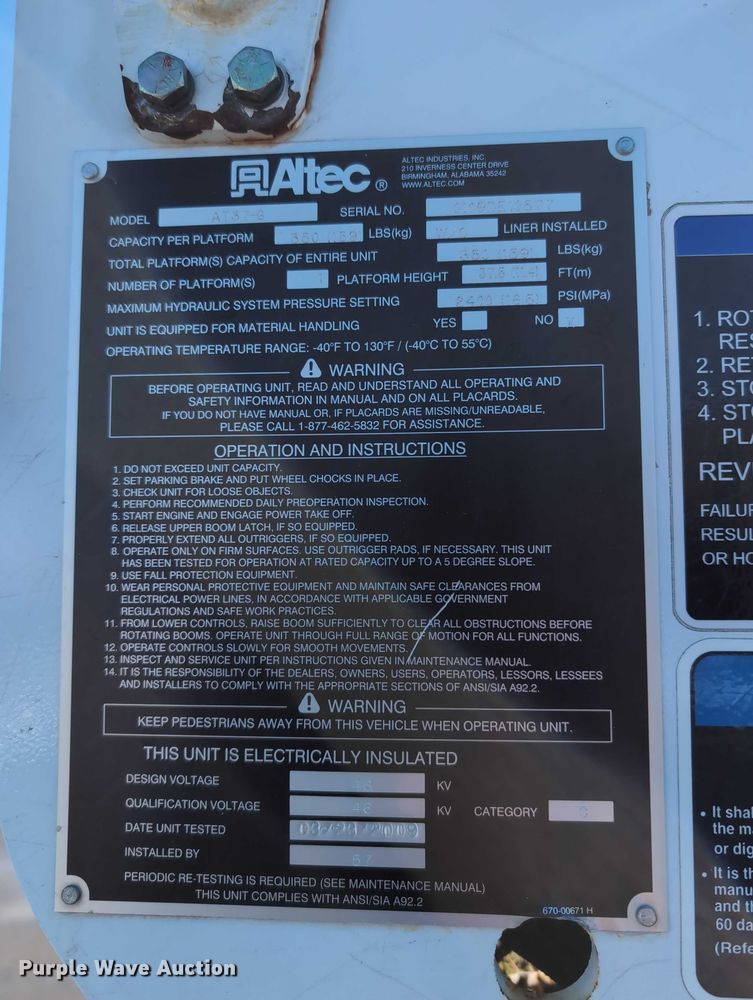 image for item EG2736 2009 Ford F450 Super Duty bucket truck