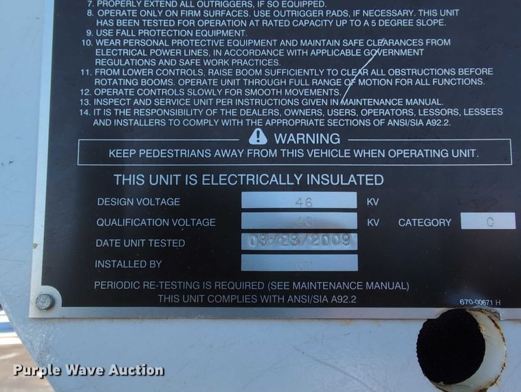 image for item EG2736 2009 Ford F450 Super Duty bucket truck