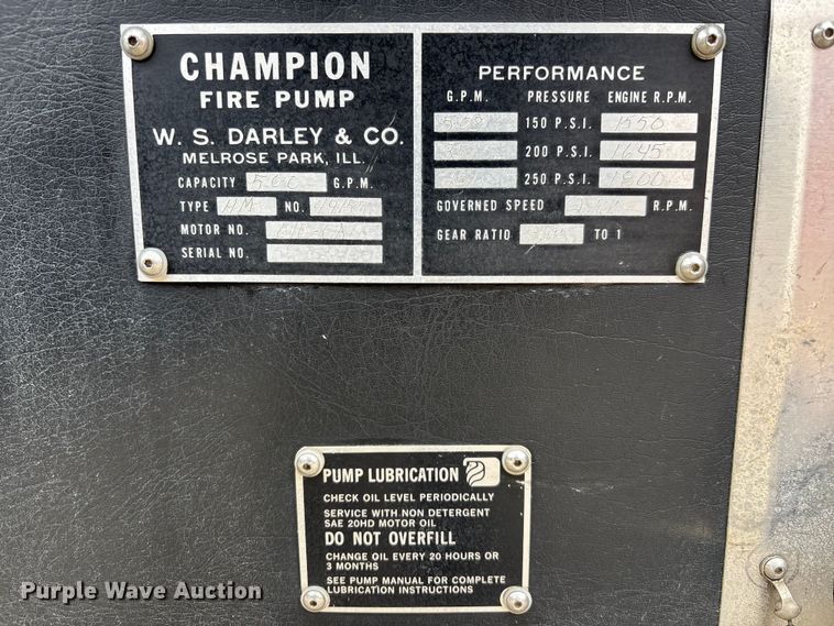 image for item EM5039 1988 Ford L9000 tanker fire truck